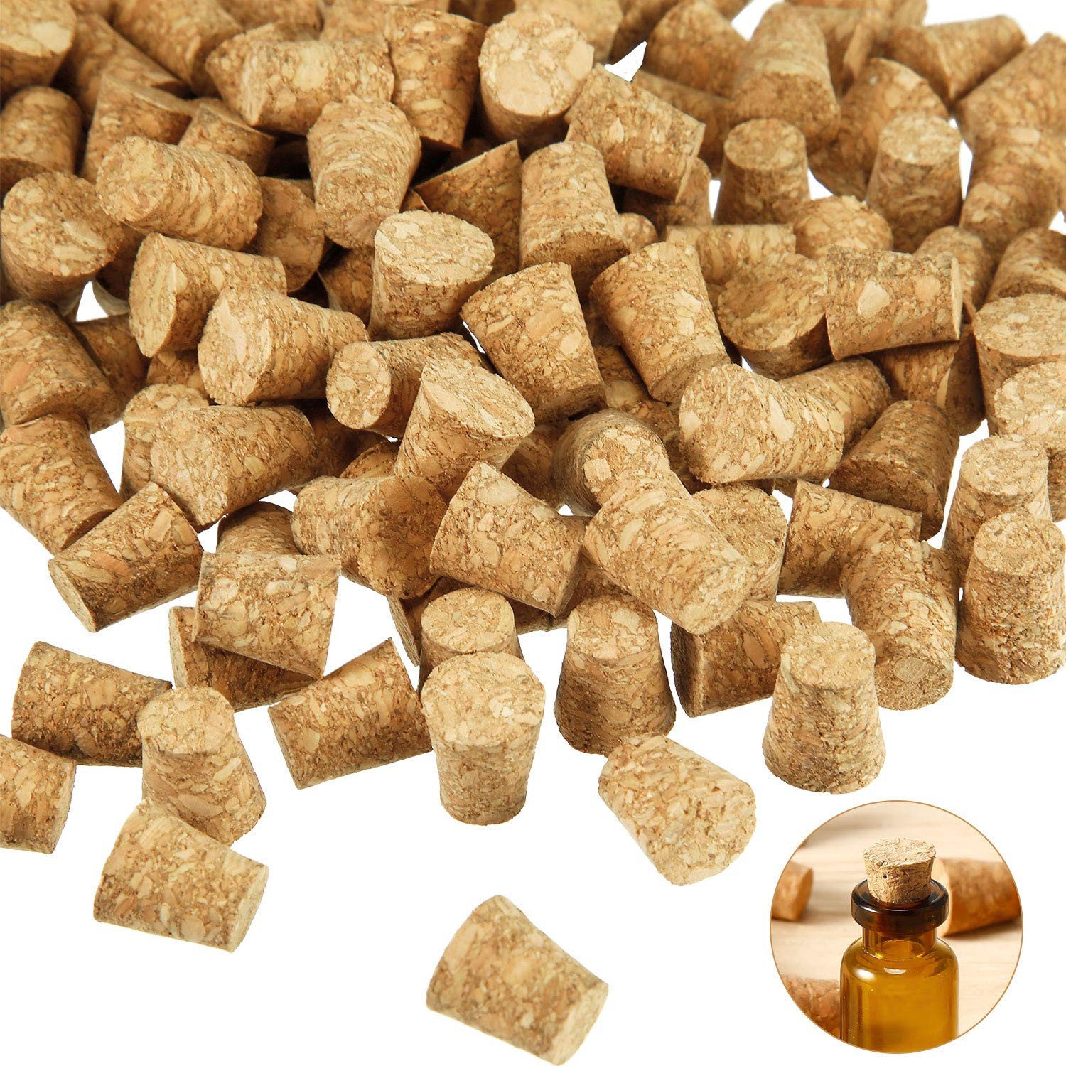 350 Pieces Small Cork Stoppers Mini Tapered Plugs Natural Color 350 Pieces Small Cork Stoppers Mini Tapered Plugs Natural Color