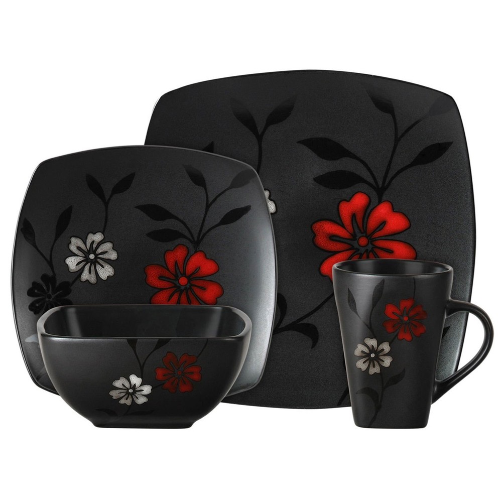 Gibson Elite 78702.16 16-Piece Evening Blossom Dinnerware Set