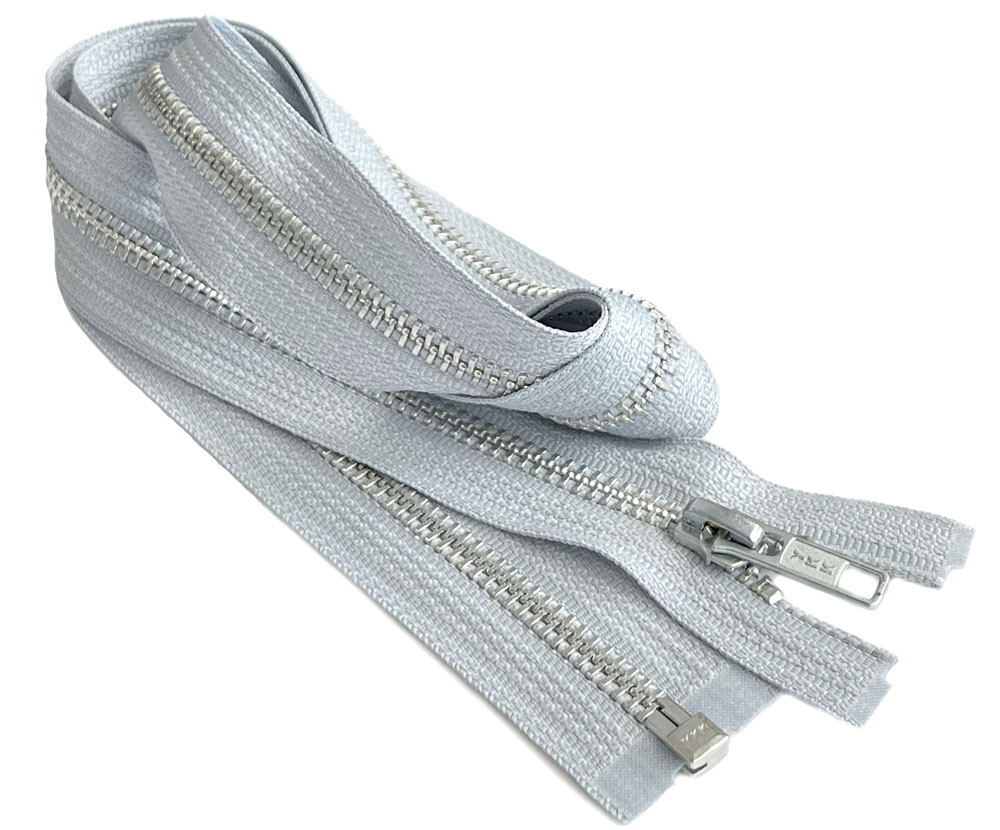 21 Inch YKK #5 Medium Weight Aluminum Metal Jacket Zipper Separating Made in USA