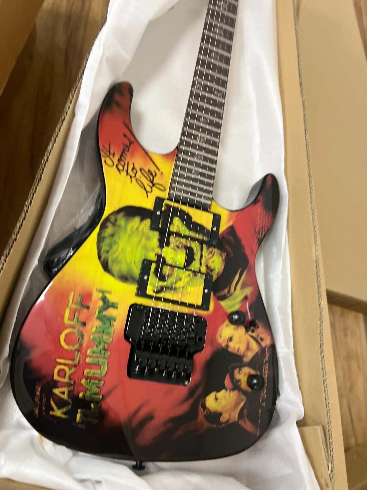 Custom Kirk Hammett Signature KH-2 Karloff The Mummy Electric Guitar Maple Neck Custom Kirk Hammett Signature KH-2 Karloff The Mummy Electric Guitar Maple Neck