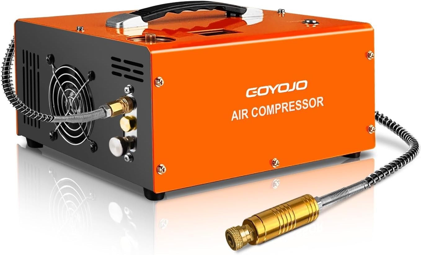 GOYOJO PCP Air Compressor, Max 4500 PSI / 300 Bar, Fast Fill for Airguns
