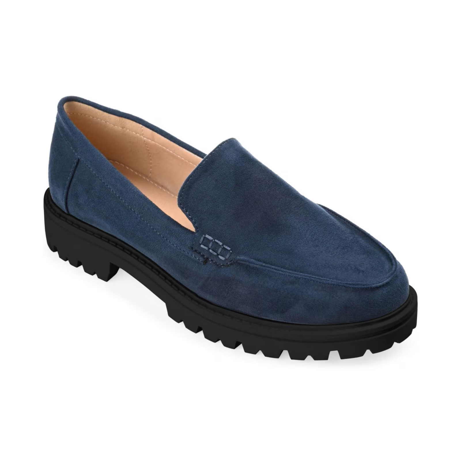 Women\'s Journee Collection Erika Lug Sole Loafers Navy
