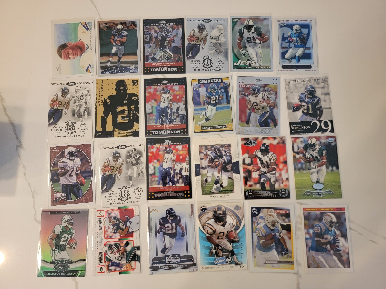 Lot Of (155x) Ladainian Tomlinson Premium Cards - Chrome, Inserts, Etc - HOF 