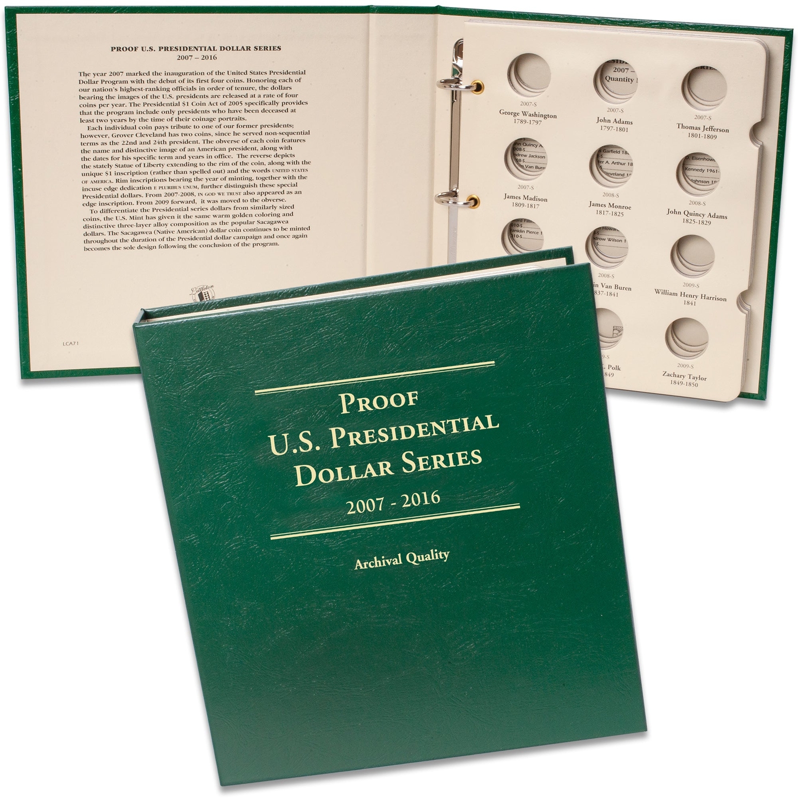 2007-2016 Presidential Dollar Proof Album