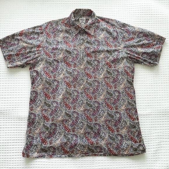 Vintage Liberty of London x Maus Hoffman Shirt Men\'s Large Floral Paisley Retro