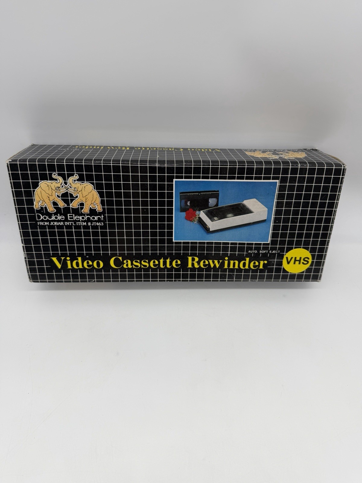 Rare Vintage Double Elephant JT463 VHS Video Cassette Rewinder With Original Box