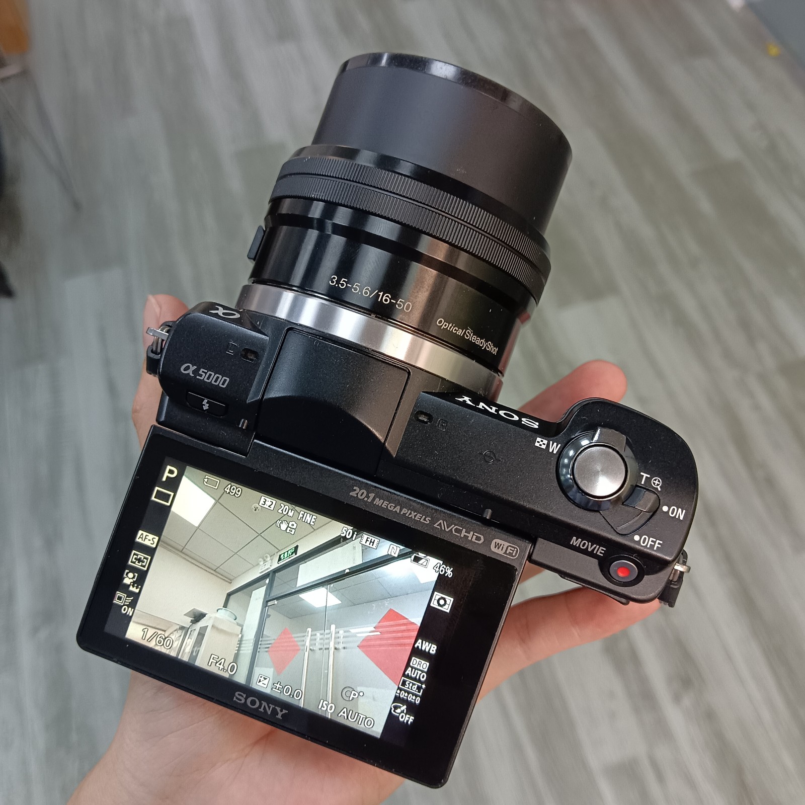90% NEW SONY Alpha a5000 Black Mirrorless Digital Camera w/16-50mm Lens English