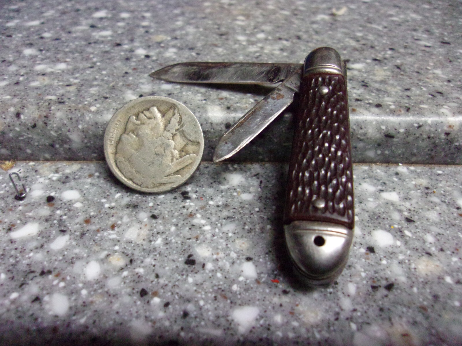 03  antique folding knife USA colonial