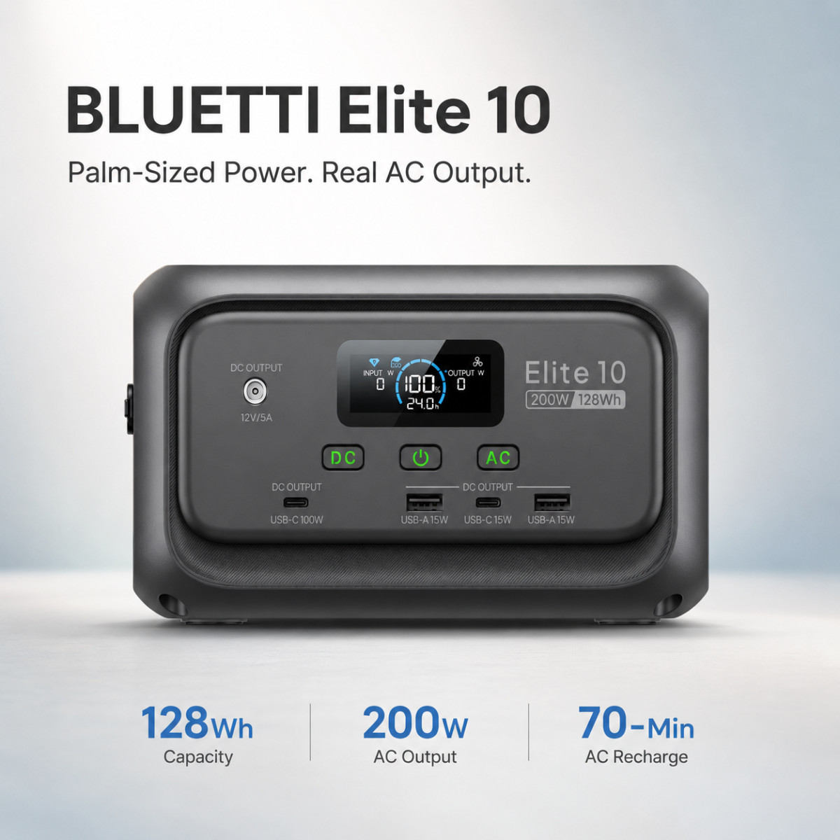 128Wh Mini Portable Power Station with 200W AC Output