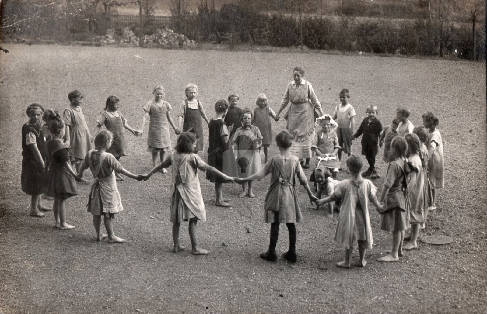 c1910s Childrens Playing Barefoot RPPC Photo Postcard COPY c1910s Childrens Playing Barefoot RPPC Photo Postcard COPY