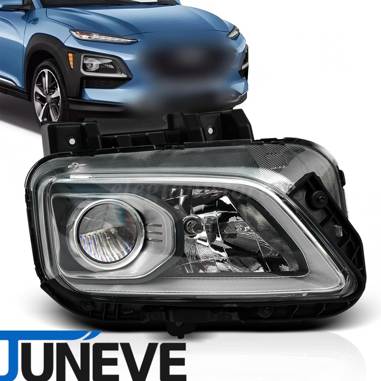 Fits 2018 2019 2020 2021 Hyundai Kona Halogen Headlight Assembly Right w/Blub Fits 2018 2019 2020 2021 Hyundai Kona Halogen Headlight Assembly Right w/Blub
