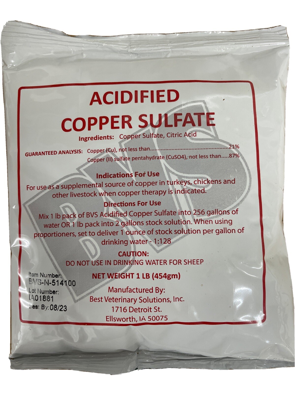 Acidified Copper Sulfate for Sour Crop in Chickens, Turkeys, & Pigeons (1LB) Acidified Copper Sulfate for Sour Crop in Chickens, Turkeys, & Pigeons (1LB)