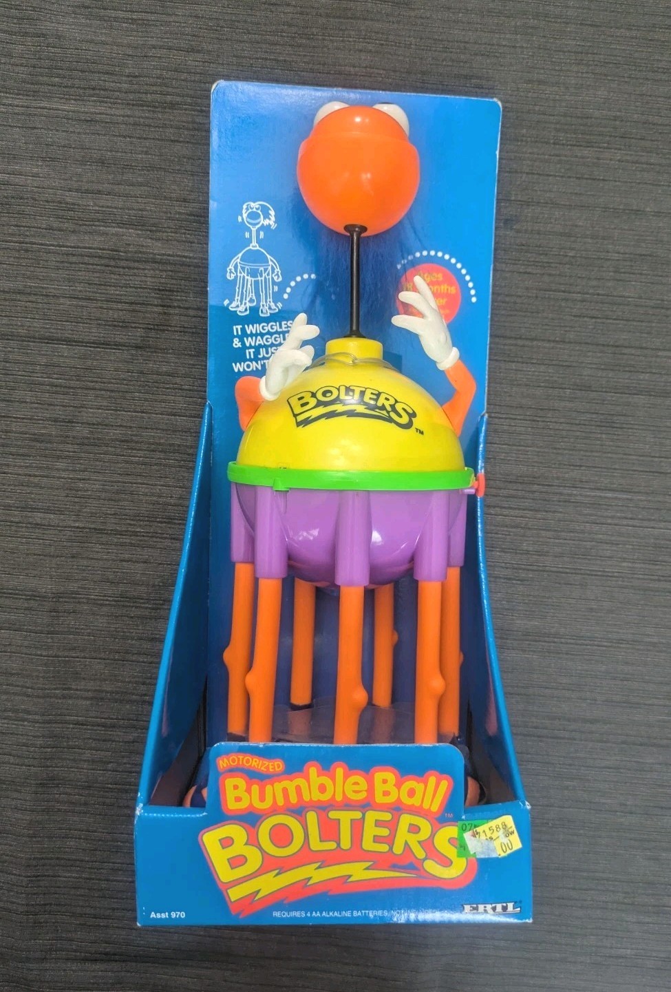 Vintage 1995 ERTL Motorized Bumble Ball Bolters Toys R Us Wiggles Waggles New