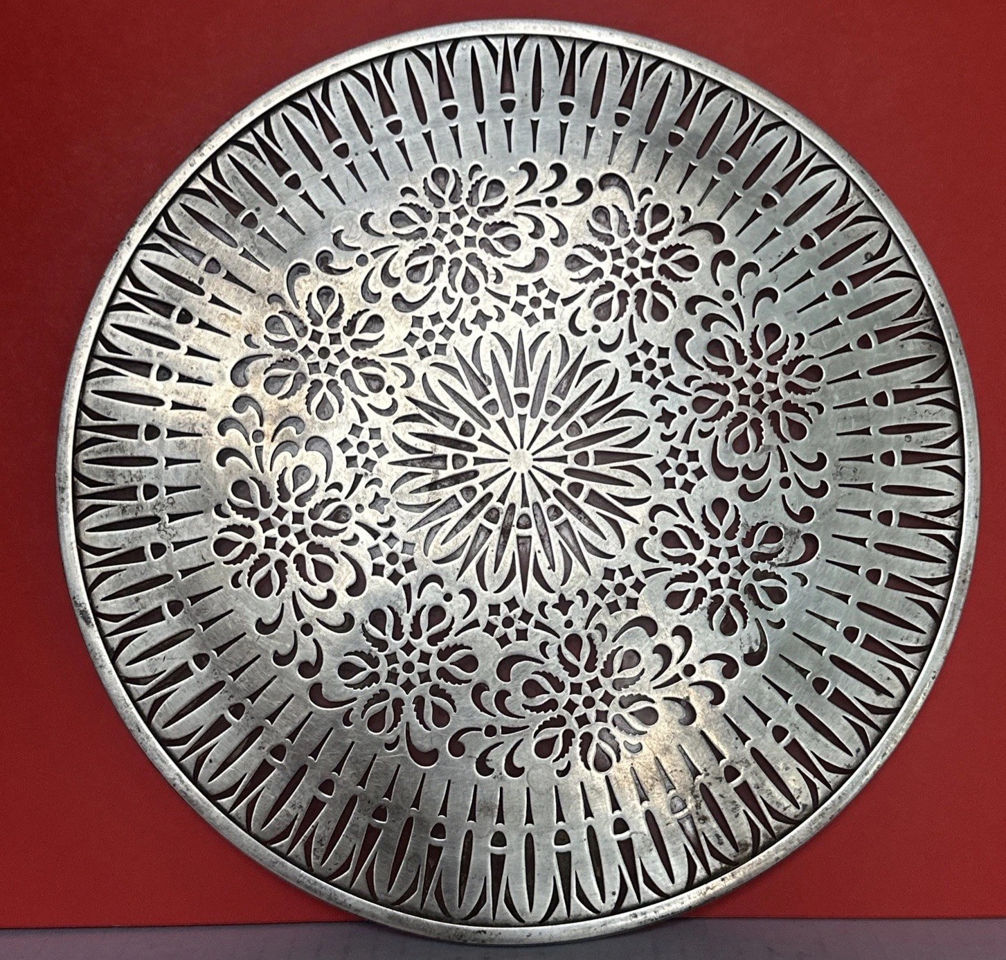 Antique Gorham Sterling Pierced Trivet Tray A7937 ~ 9\ Antique Gorham Sterling Pierced Trivet Tray A7937 ~ 9\