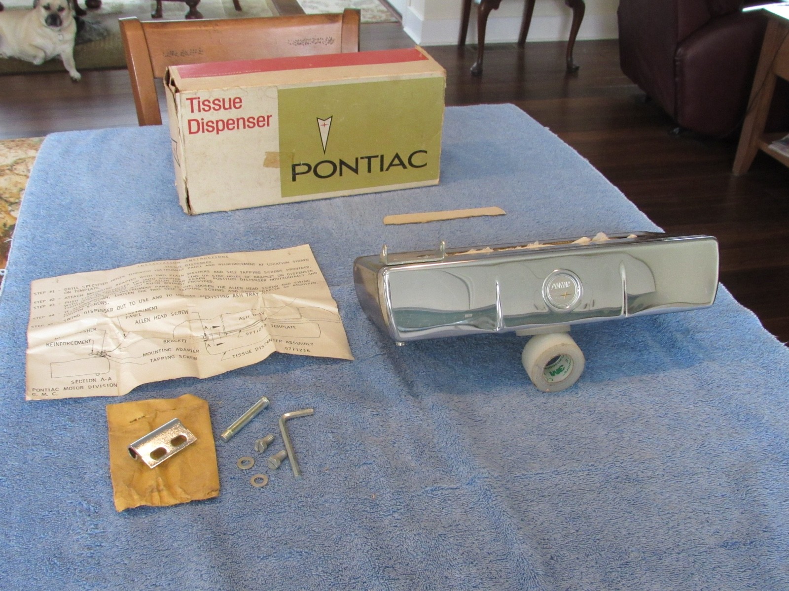 Vintage NOS Pontiac Tissue Dispenser 1960's Bonneville GTO Ventura Catalina 2+2 Vintage NOS Pontiac Tissue Dispenser 1960's Bonneville GTO Ventura Catalina 2+2
