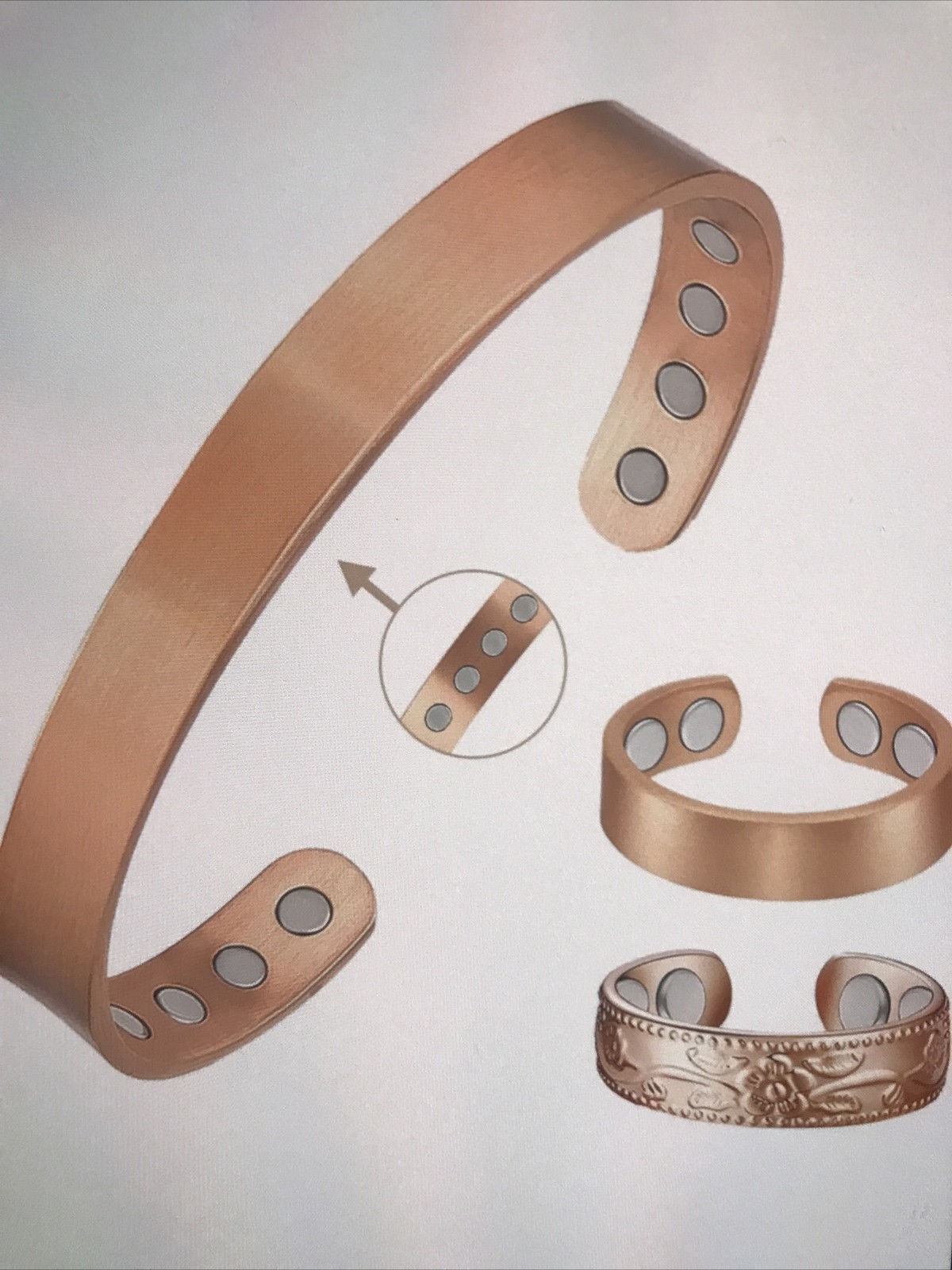 Vicmag Copper Magnetic Bracelet For Women & Men, Powerful Magnetic Adjustable Vicmag Copper Magnetic Bracelet For Women & Men, Powerful Magnetic Adjustable