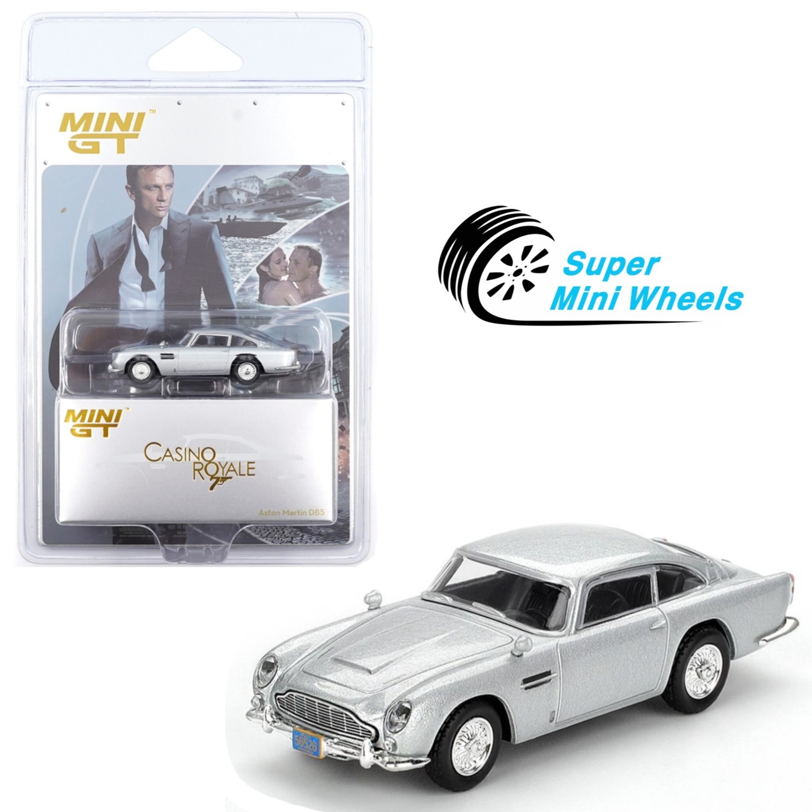 Mini GT 1:64 James Bond Aston Martin DB5 Casino Royale – Spanish Packaging #909 Mini GT 1:64 James Bond Aston Martin DB5 Casino Royale – Spanish Packaging #909