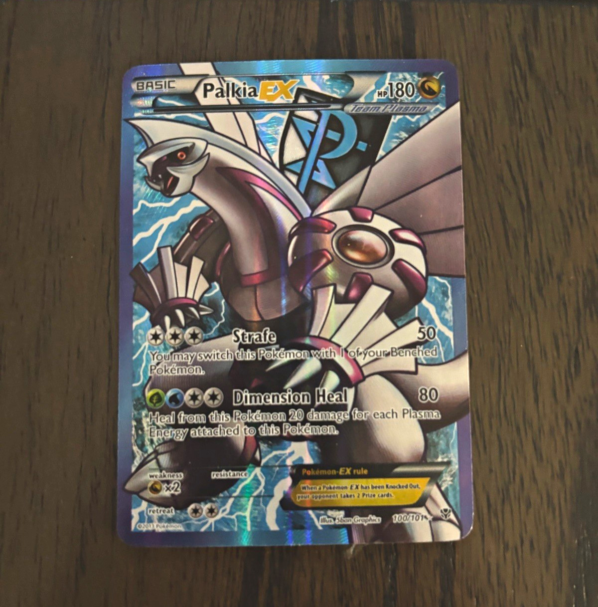 Palkia EX 100/101 Plasma Blast Ultra Rare Holo Full Art English 2013 180HP Palkia EX 100/101 Plasma Blast Ultra Rare Holo Full Art English 2013 180HP