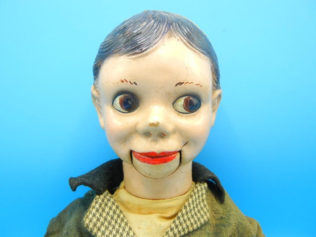 Antique 1930\'s Composition Freundlich Dapper Dan Ventriloquist Doll Puppet Dummy