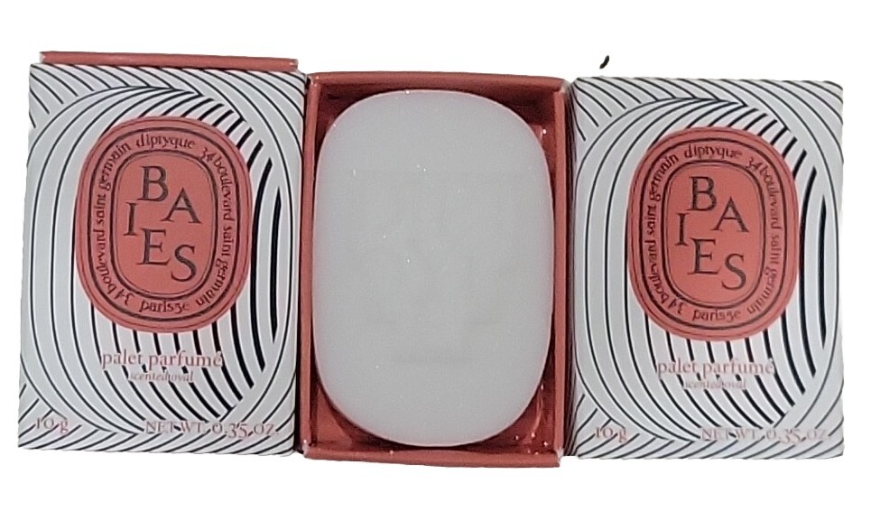 2 x Diptyque Baies Scented Oval PALER PARFUM 0.35 oz.EACH. 2 x Diptyque Baies Scented Oval PALER PARFUM 0.35 oz.EACH.