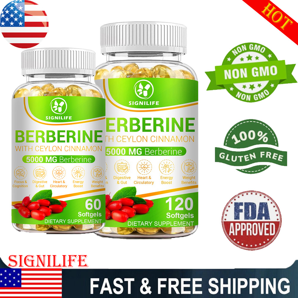 5000mg Premium Berberine HCL High Potency Anti-inflammatory,Blood Sugar Support-