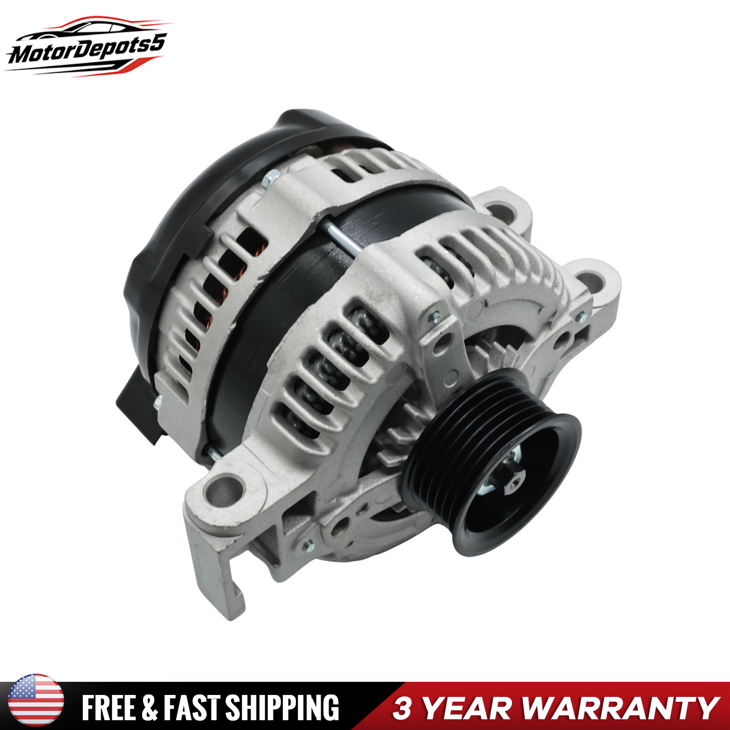 For 2008-2009 Cadillac CTS 3.6L Alternator 150A 12V 6 Groove Pulley