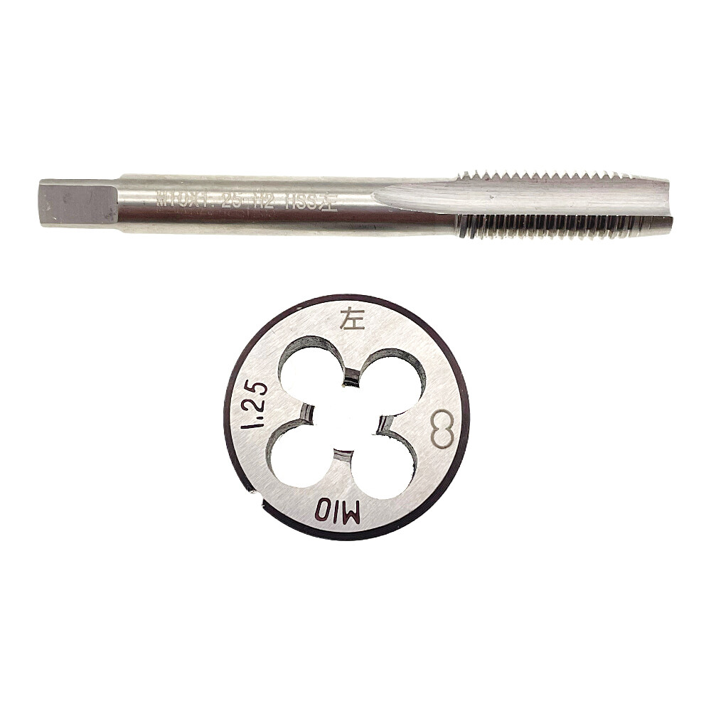 M10x1.25 Thread Tap and Die Set LH Left Hand HSS M10 x 1.25 Tap Die Set Metric
