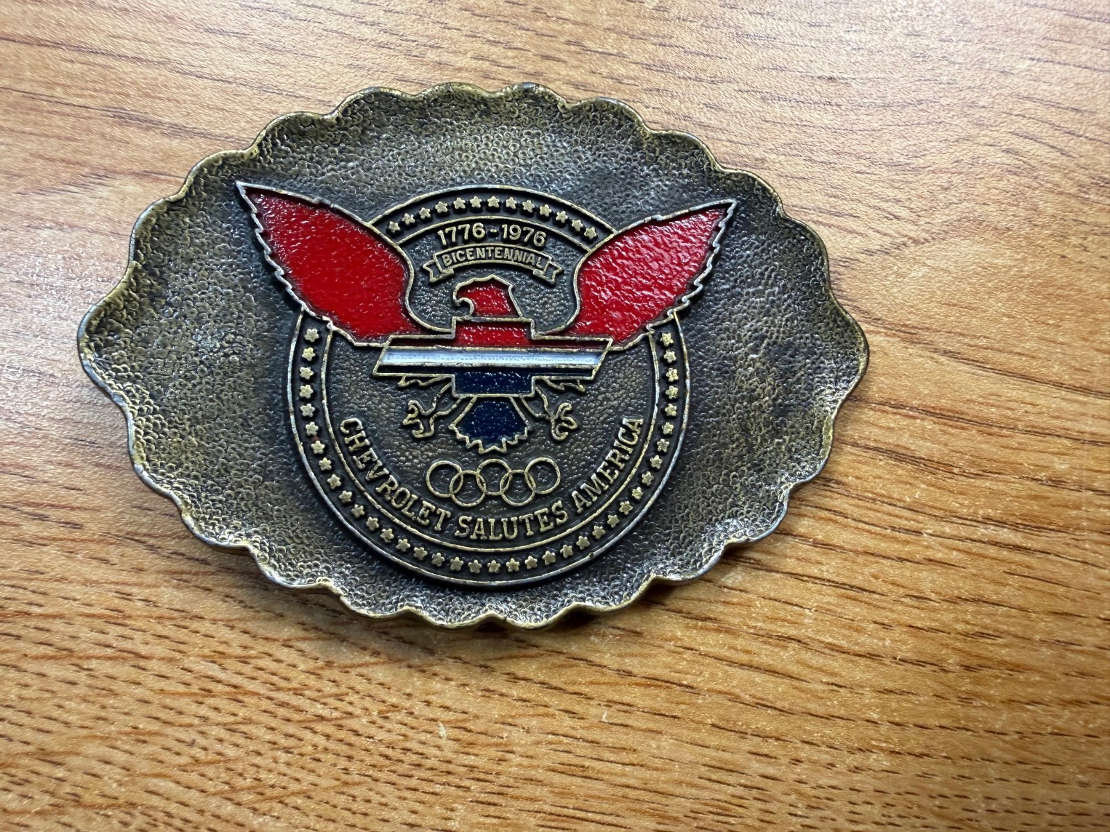 Vintage 1976 Chevrolet Salutes America 1776-1976 Bicentennial Belt Buckle Vintage 1976 Chevrolet Salutes America 1776-1976 Bicentennial Belt Buckle
