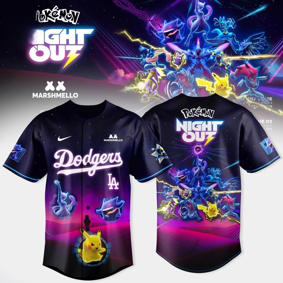 Dodgers x Pokémon Night Out 2026 Limited Edition Jersey Dodgers x Pokémon Night Out 2026 Limited Edition Jersey