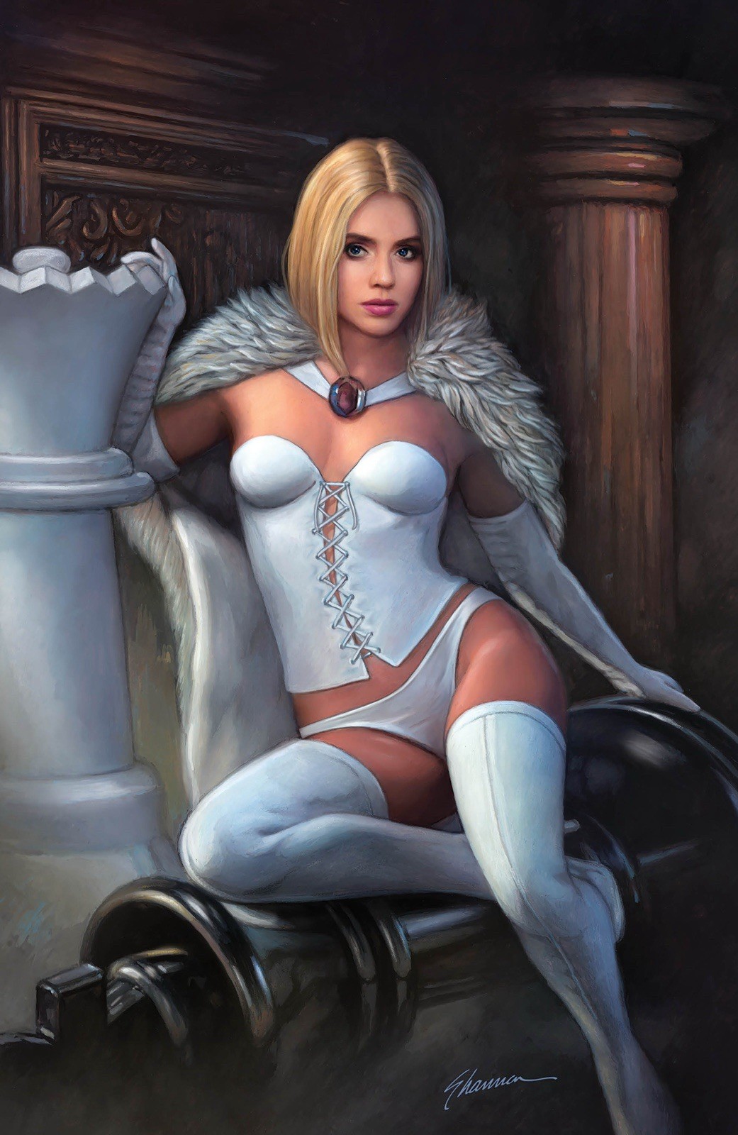 🔥 EMMA FROST WHITE QUEEN #1 SHANNON MAER 616 Comics Virgin Variant Ltd 1000 🔥 EMMA FROST WHITE QUEEN #1 SHANNON MAER 616 Comics Virgin Variant Ltd 1000