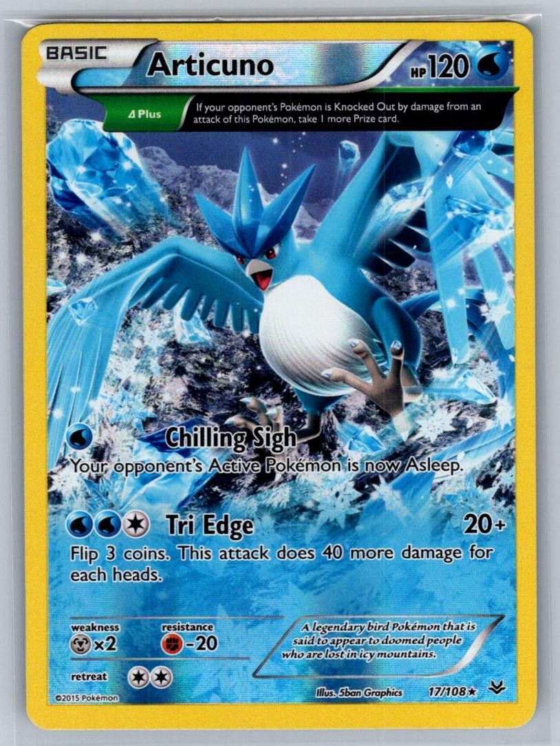 ARTICUNO 17/108 R ROARING SKIES POKEMON LIGHTLY PLAYED ARTICUNO