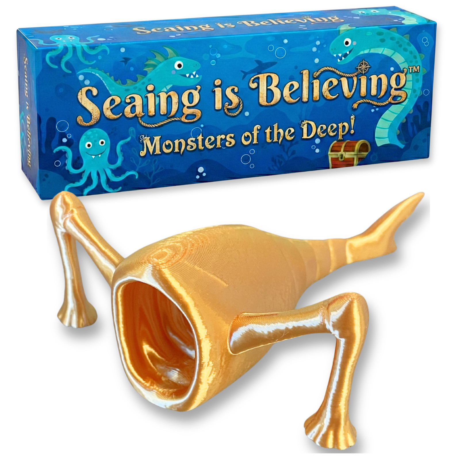 Golden Sea Eater Abyssal Cryptid Figurine – Leviathan Sea Monster Collectible Golden Sea Eater Abyssal Cryptid Figurine – Leviathan Sea Monster Collectible