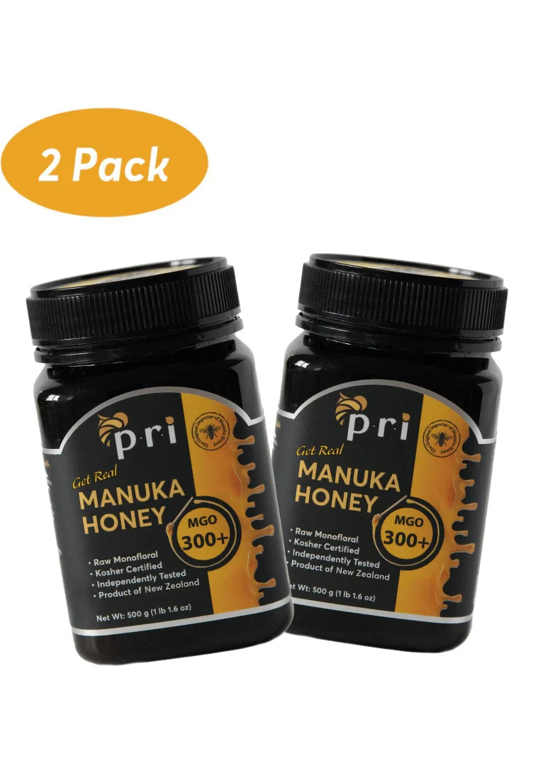 P.R.I New Zealand Raw Manuka Honey MGO 300+ Net Wt: 500 g 1 lb 1.6 oz (2 PACK) P.R.I New Zealand Raw Manuka Honey MGO 300+ Net Wt: 500 g 1 lb 1.6 oz (2 PACK)