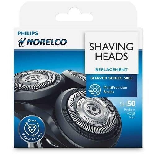 Philips Norelco SH50/52 Shaving Heads for Series 5000 6000 Replace HQ9 RQ11 HQ56 Philips Norelco SH50/52 Shaving Heads for Series 5000 6000 Replace HQ9 RQ11 HQ56