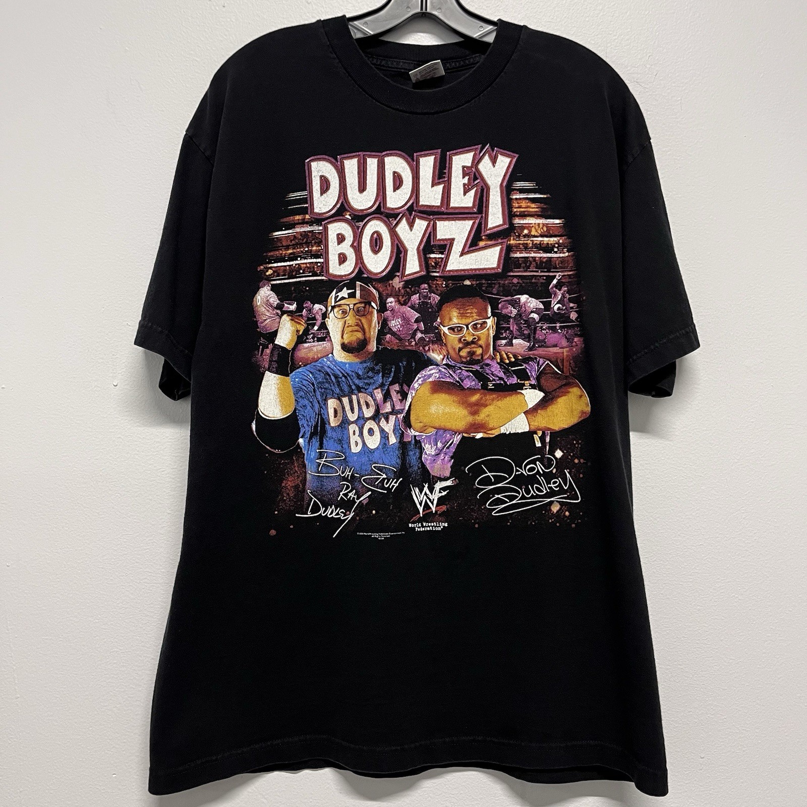 Vintage 2000 Dudley Boyz WWF Wrestling Tee Shirt Size L