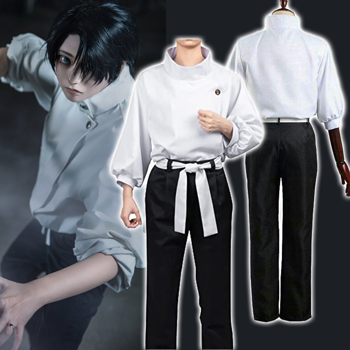Jujutsu Kaisen Yuta Okkotsu Cosplay Costume White Shirt Suit Cos Anime Halloween