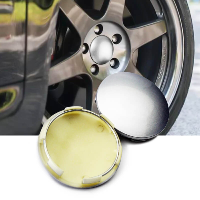 4Pcs 65mm (61mm) Wheel Tyre Center Hub Caps Chrome Silver For VOSSEN CV3 CV5