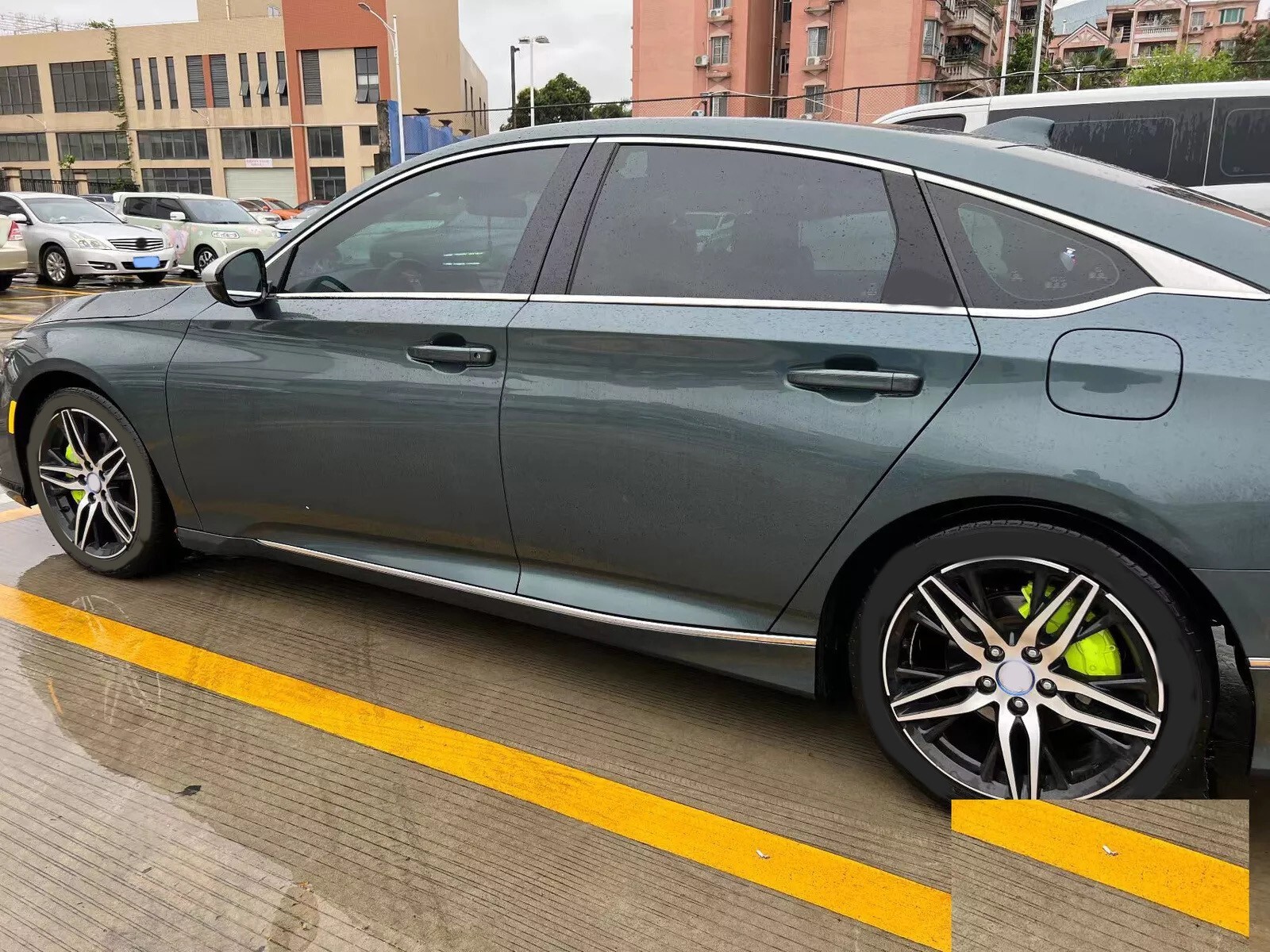 4Pcs Fluorescent Green Fit Honda Aluminum Alloy Caliper Covers Front & Rear 4Pcs Fluorescent Green Fit Honda Aluminum Alloy Caliper Covers Front & Rear