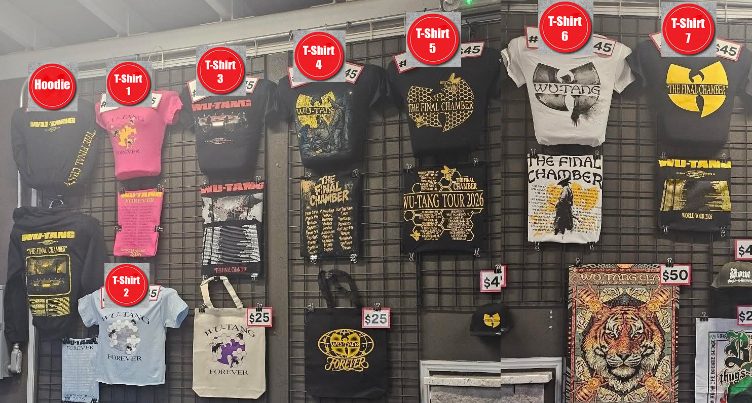 Wu-Tang Clan Wu-Tang Forever - The Final Chamber Tour Merch Tee, T-Shirt Reprint