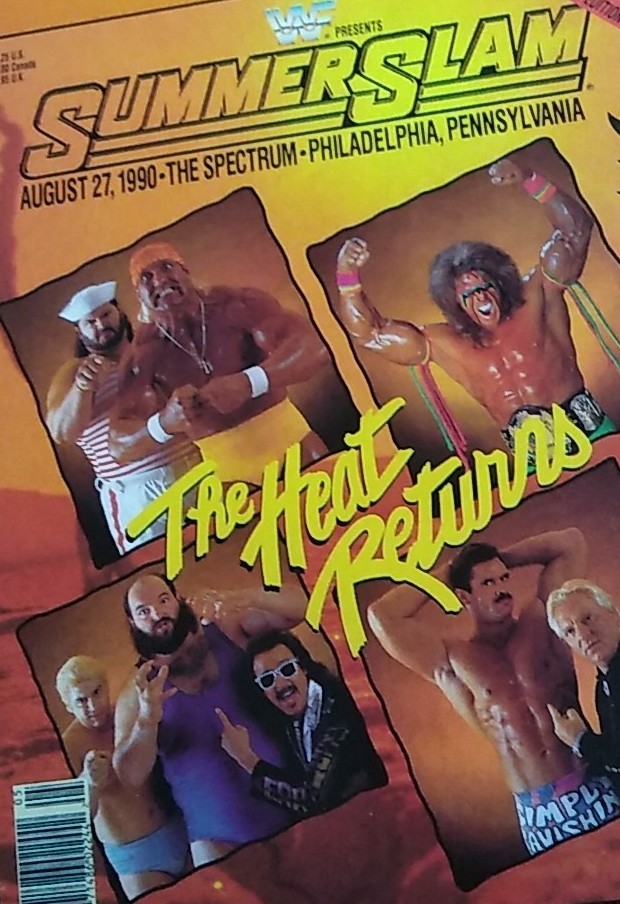 1990 WWF SUMMERSLAM PROGRAM  ULTIMATE WARRIOR HULK HOGAN RICK RUDE