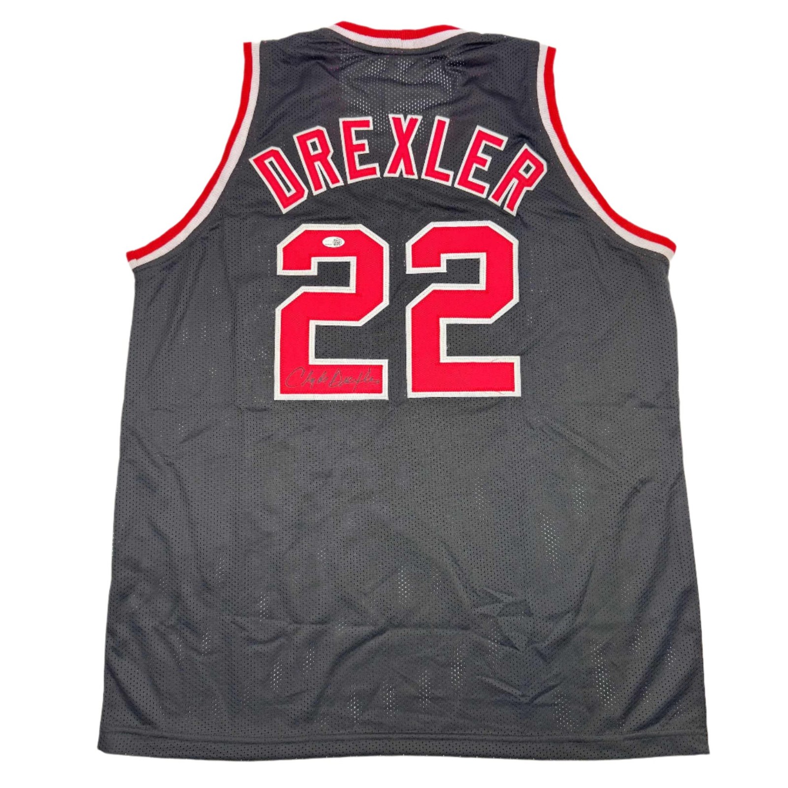 Autographed/Signed Clyde Drexler Portland Black Basketball Jersey JSA COA Autographed/Signed Clyde Drexler Portland Black Basketball Jersey JSA COA