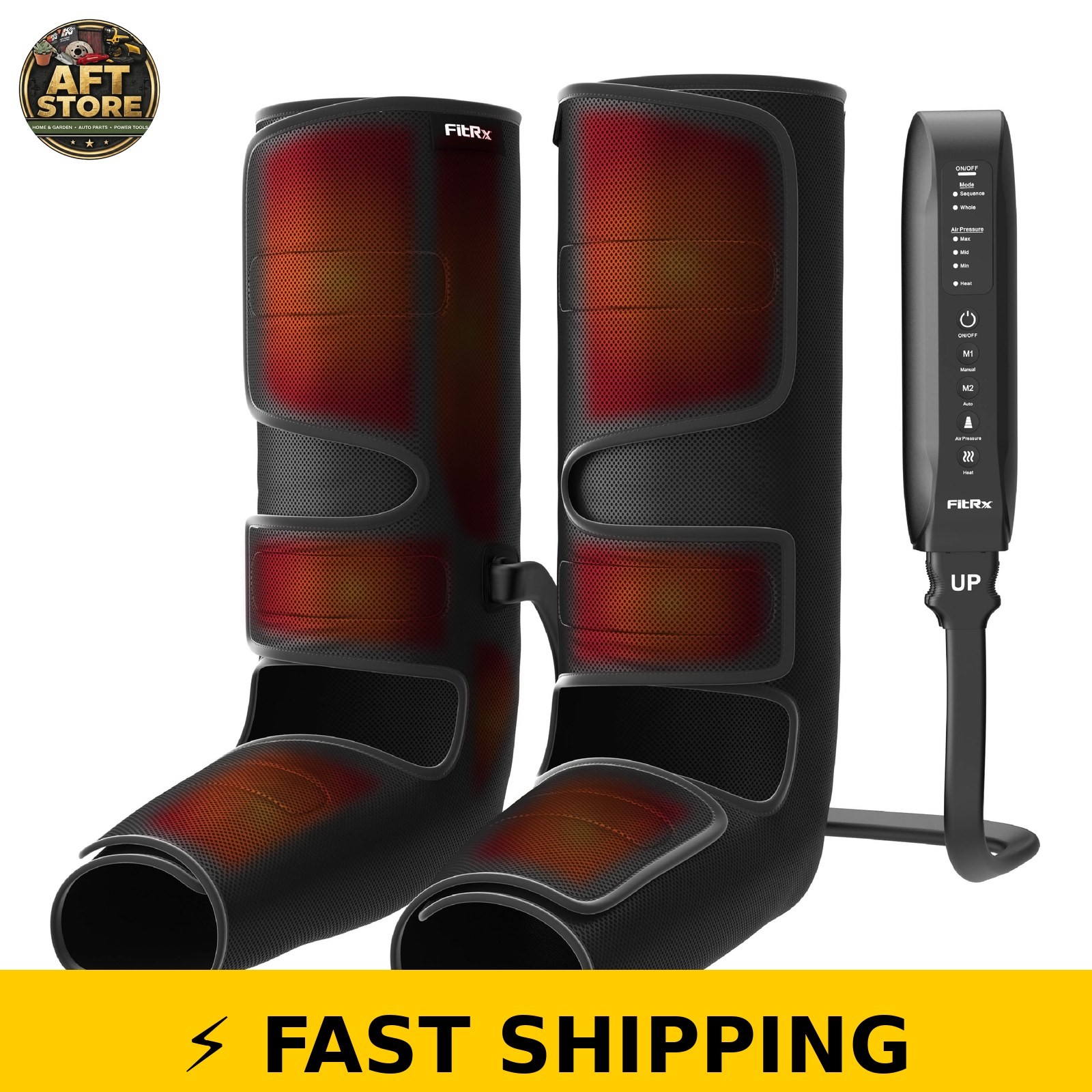 FitRx RecoverMax Compression Boots - Heated Leg & Foot Massager