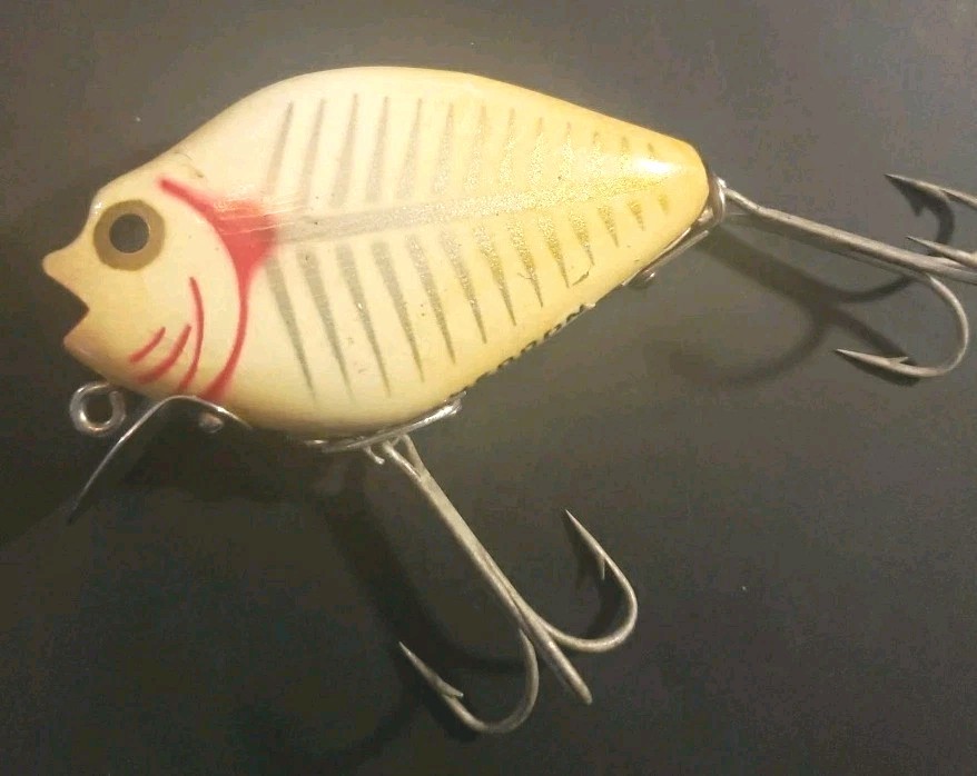 Vintage 1940-1945 Heddon Wooden Punkinseed Model 740 White Shore Minnow (XS) Vintage 1940-1945 Heddon Wooden Punkinseed Model 740 White Shore Minnow (XS)