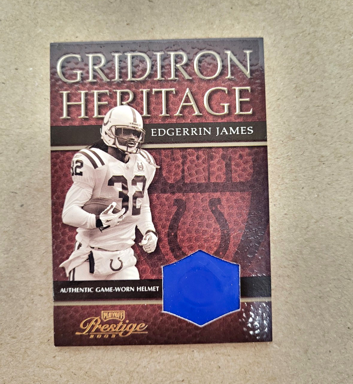 Playoff 2003 Prestige Gridiron Heritage Materials Edgerrin James GH-9 /100