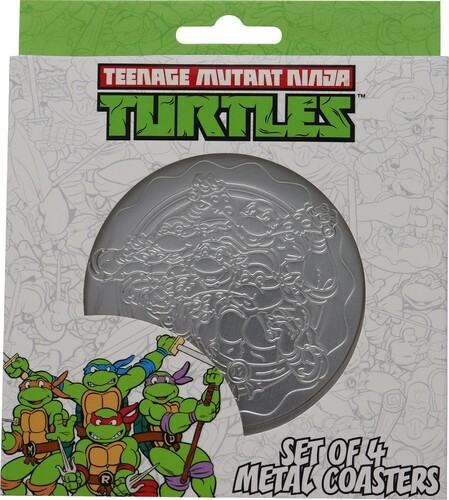 WB Teenage Mutant Ninja Turtles - Embossed Metal Coasters - Set of 4 (TMNT) WB Teenage Mutant Ninja Turtles - Embossed Metal Coasters - Set of 4 (TMNT)