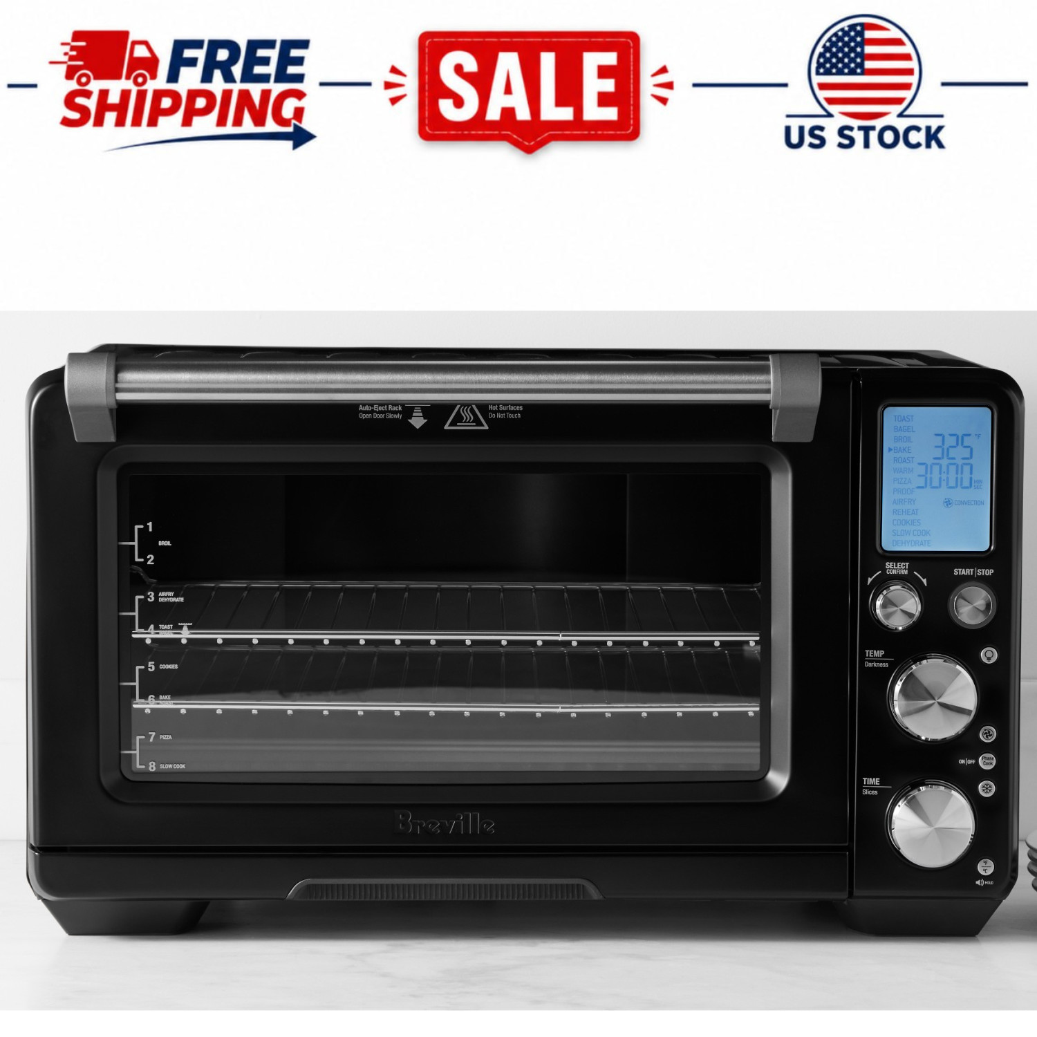 🔥Hot Breville Smart Oven Air Fry 1800W Convection Toaster Oven⚡