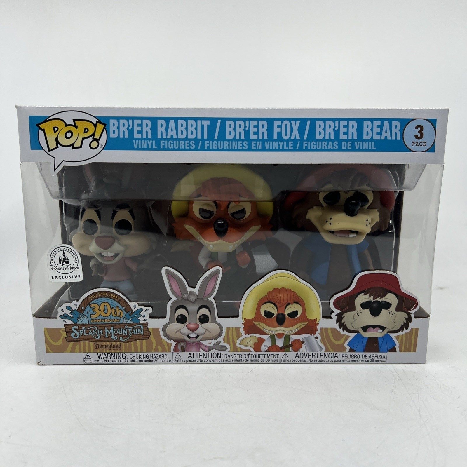 Funko Pop Vinyl Disney Disneyland Splash Mountain 30th Anniversary 3-Pack Funko Pop Vinyl Disney Disneyland Splash Mountain 30th Anniversary 3-Pack