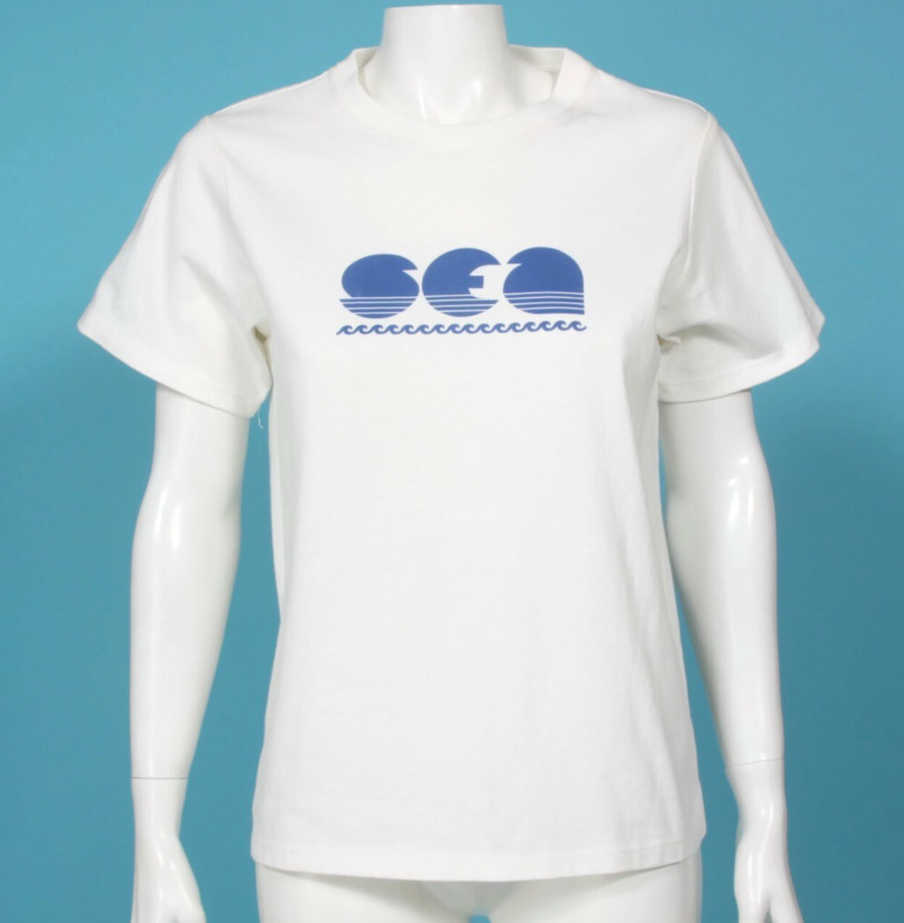 SEA New York White Blue Ocean Beach Waves Cotton T-Shirt Top sz M /752 SEA New York White Blue Ocean Beach Waves Cotton T-Shirt Top sz M /752