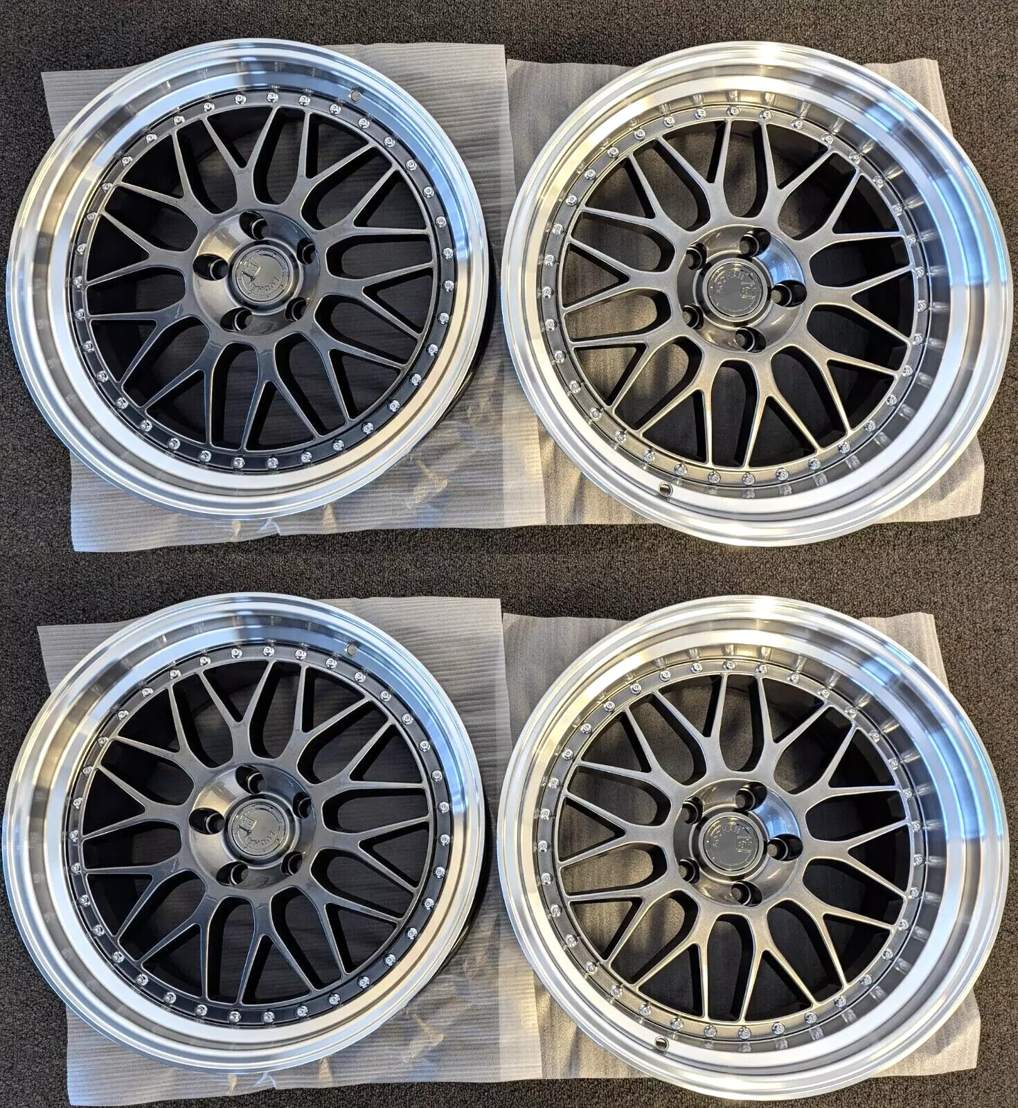19x8.5/19x9.5 Staggered Aodhan AH02 5x120 +35 Hyperblack 19
