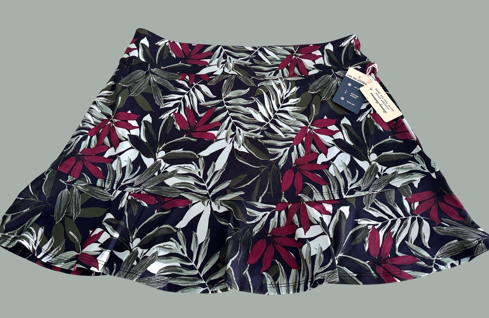 NWT Tommy Bahama Golf Tennis Skort Skirt XS S M L XL Navy Mint Burgundy Leaf K6